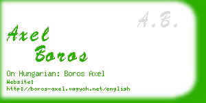 axel boros business card